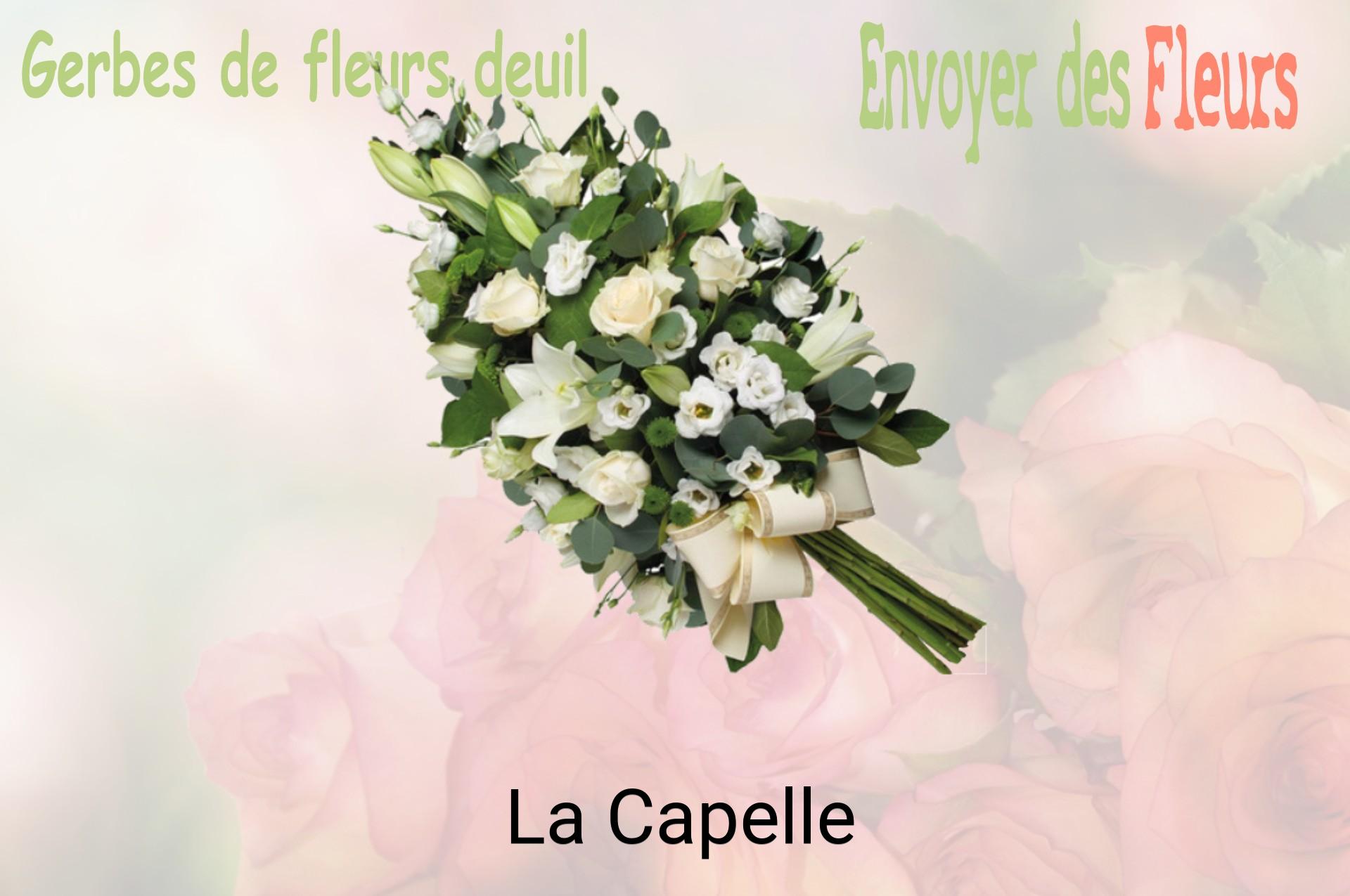 Gerbe de fleurs de deuil livrée à La Capelle